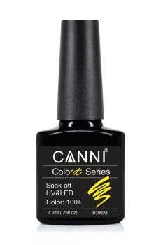 Уценка! Гель-лак для ногтей Canni Gel Color System Soak-off UV&LED Gel Polish 1004 Желтый неоновый, 7.3 мл