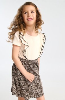 Плаття з оборкою - різнобарвний