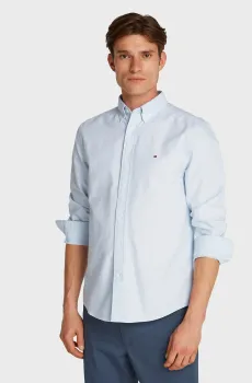 Мужская голубая рубашка OXFORD DOBBY RF SHIRT Голубой S Tommy Hilfiger MW0MW37571