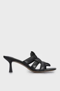 Женские черные кожаные мюли Blaine Черный 40 PRPY PRSLT2430W