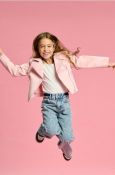 Байкерська куртка - пастельний рожевий