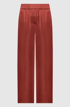 Терракотовые штаны прямого кроя