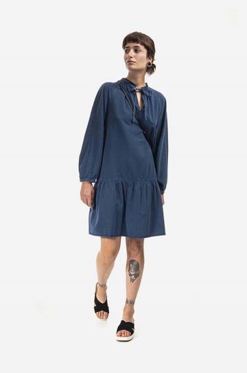 Платье A.P.C. цвет синий mini расклешённая COEYL.F05944-INDIGOWASH Платье A.P.C. цвет синий mini расклешённая COEYL.F05944-INDIGOWASH
