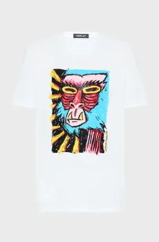 Мужская белая футболка Белый XL Replay M6642 .000.M2660