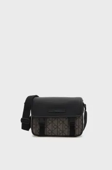Мужская серая сумка с узором MIXED FLAP MESS Серый ONESIZE Calvin Klein LV04D3451G