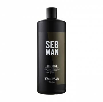 Мужской шампунь Sebastian Professional Seb Man Boss Thickening Shampoo для объема тонких волос, 1 л Мужской шампунь Sebastian Professional Seb Man Boss Thickening Shampoo для объема тонких волос, 1 л
