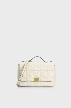 Женская белая кожаная сумка Белый ONESIZE Karl Lagerfeld 246W3086