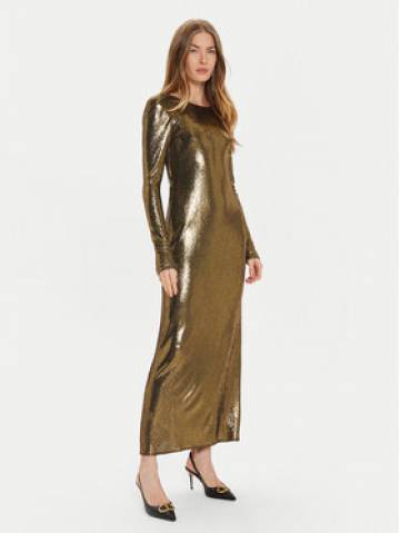 TWINSET Коктейльна сукня 242TT2360 Золотий Slim Fit TWINSET Коктейльна сукня 242TT2360 Золотий Slim Fit