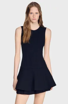 Женское черное платье Черный 34 Sandro SFPRO04943_Black