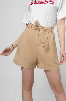 Женские бежевые шорты в полоску Бежевый XS Guess W0GD40.WCUG0;S058