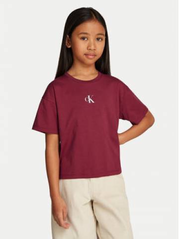 Calvin Klein Jeans Футболка Logo IG0IG02136 Бордовий Boxy Fit Calvin Klein Jeans Футболка Logo IG0IG02136 Бордовий Boxy Fit