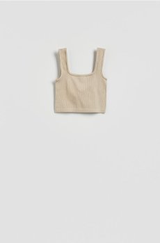 Reserved - Обтислий топ - нюдовий - 362HT-02X