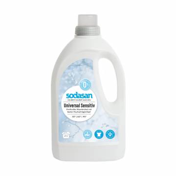 Органическое жидкое средство для стирки Sodasan Universal Sensitiv Bright & White, 20 стирок, 1.5 л Органическое жидкое средство для стирки Sodasan Universal Sensitiv Bright & White, 20 стирок, 1.5 л