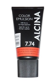 Уценка! Оттеночная эмульсия для волос Alcina Color Emulsion 7.74 Medium Blonde Brown Copper, 150 мл