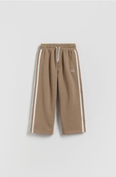 Reserved - Бавовняні штани з лампасами - кавовий - 492HK-84X