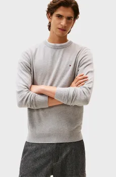Мужской светло-серый джемпер PIMA Серый M Tommy Hilfiger MW0MW28046