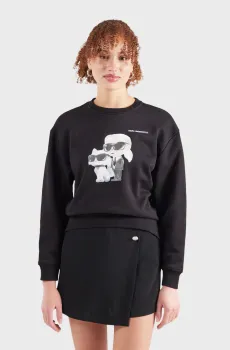 Женский черный свитшот Черный M Karl Lagerfeld A3W20057