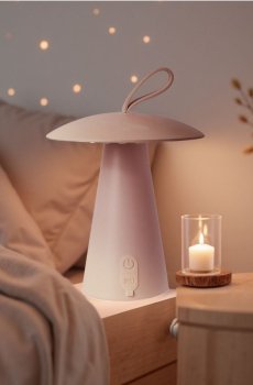 Настільна лампа - пастельний рожевий
