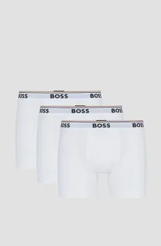 Мужские белые боксеры (3 шт) Белый S BOSS 50475282;100