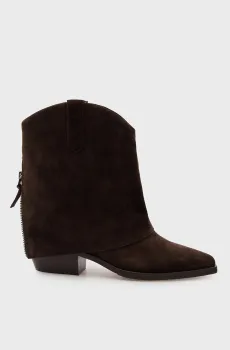 Женские темно-коричневые замшевые казаки Carole Коричневый 38 PRPY PRFLT4225W