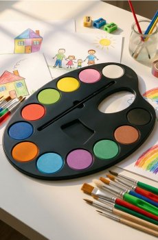 Värvide komplekt pintsliga - різнобарвний