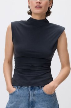 Reserved - Топ з модалу - темно-сірий - 286HT-90X