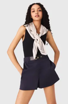 Женские темно-синие шорты Синий 38 MAJE MFPSH00703_Navy