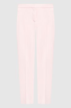 Розовые брюки из шерсти