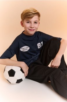 Штани вільного крою - чорний