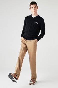 Lacoste светр чоловічий x National Geographic з V-вирізом