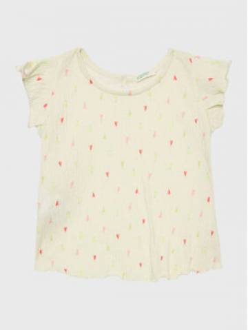 United Colors Of Benetton Блузка 3QMFA102J Écru Regular Fit United Colors Of Benetton Блузка 3QMFA102J Écru Regular Fit