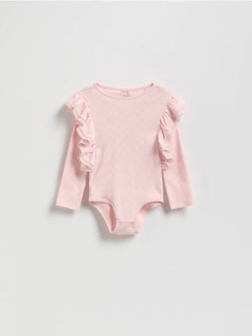 Reserved - Боді з оборкою - пастельний рожевий - 4846S-03X Reserved - Боді з оборкою - пастельний рожевий - 4846S-03X