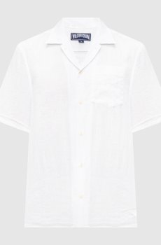 Белая рубашка из льна