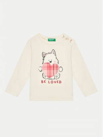 United Colors Of Benetton Блузка 3P4ZG10FV Écru Regular Fit United Colors Of Benetton Блузка 3P4ZG10FV Écru Regular Fit