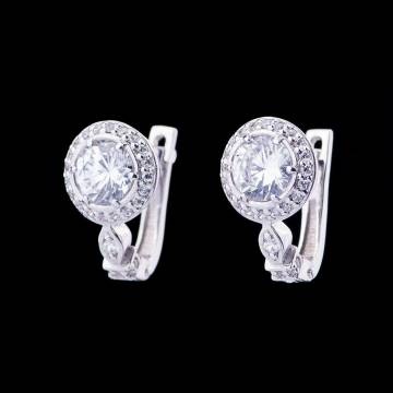 Золотые серьги (фианиты) с04656 Золотые серьги (фианиты) с04656