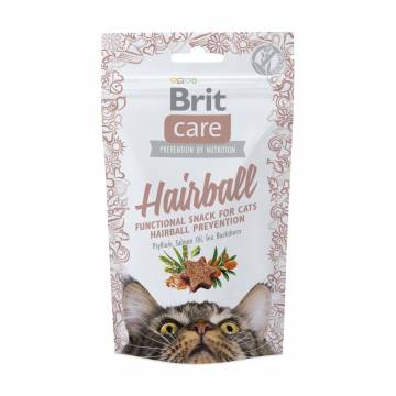 Лакомство для кошек Brit Care Hairball с уткой, 50 г Лакомство для кошек Brit Care Hairball с уткой, 50 г