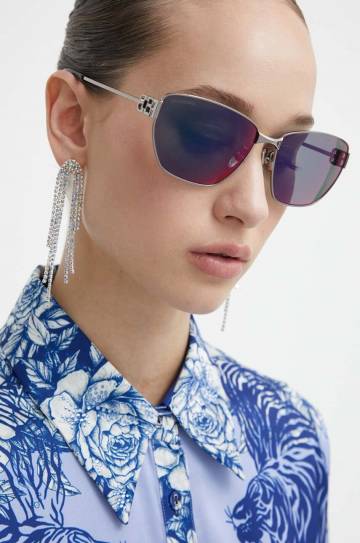 Солнцезащитные очки Balenciaga цвет фиолетовый BB0337SK Солнцезащитные очки Balenciaga цвет фиолетовый BB0337SK