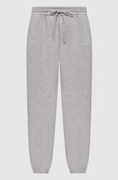 Серые меланжевые джоггеры NEV-R с фактурным логотипом