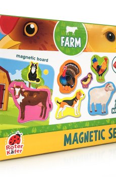 Магнитный набор с доской Roter Kafer Ферма, 22 детали, от 3 лет (RK2090-01)