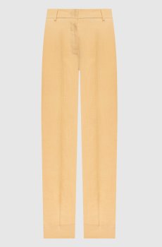 Желтые брюки MALIZIA из льна