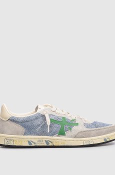 Голубые замшевые кроссовки BSKT CLAY