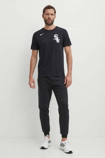 Хлопковая футболка Nike Chicago White Sox мужская цвет чёрный с принтом Хлопковая футболка Nike Chicago White Sox мужская цвет чёрный с принтом