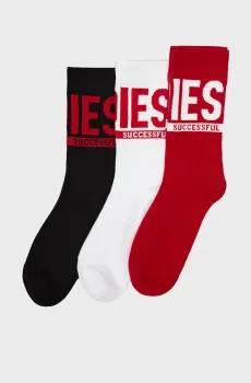 Мужские носки (3 пары) SKM-RAY Разноцветный 43-46 Diesel 00SAYJ 2QATV