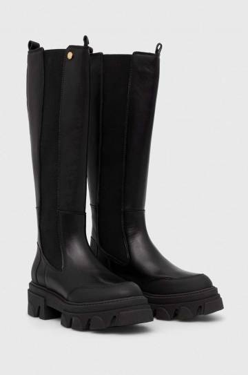 Кожаные сапоги Barbour B.Intl Parson женские цвет чёрный на платформе LFO0636BK11 Кожаные сапоги Barbour B.Intl Parson женские цвет чёрный на платформе LFO0636BK11