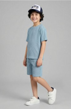 Комплект із вафельної трикотажної тканини - light blue