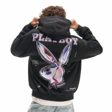 Cropp - Чорне худі з принтом Playboy - чорний