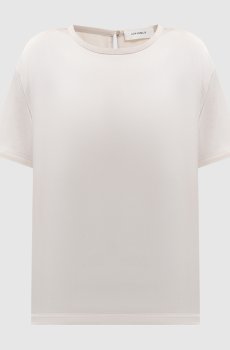 Бежевый топ из шелка