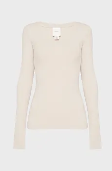 Женский бежевый лонгслив TEE Бежевый XS Calvin Klein LV044D235G