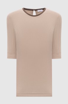 Бежевый топ с цепочкой