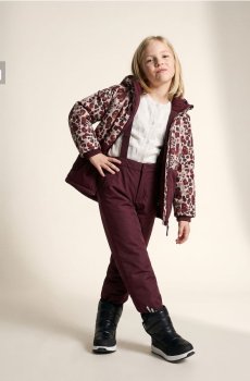 Гірськолижні штани на підтяжках - буряковий